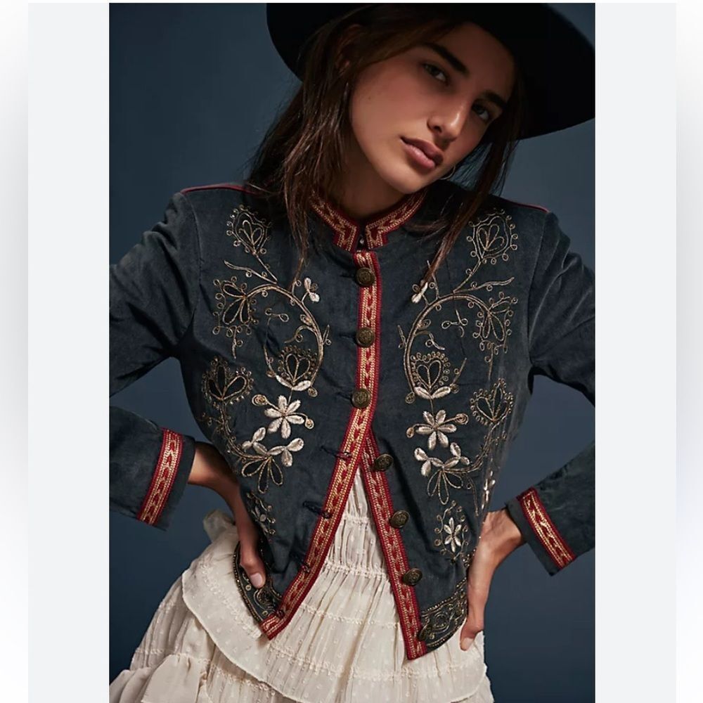 Free People Abby Band Jacket Size Small